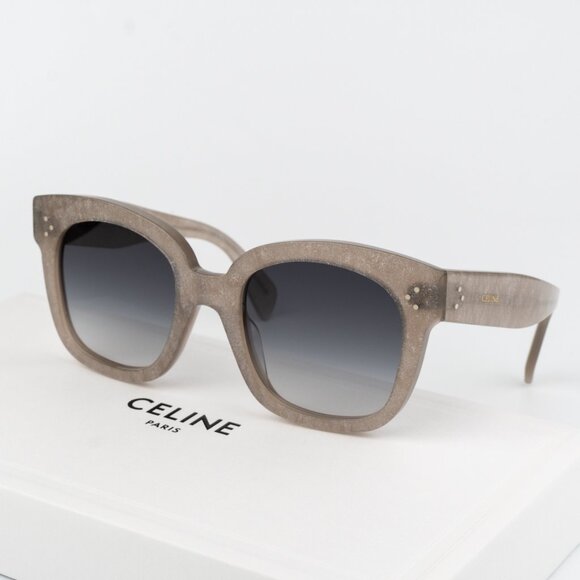 Celine Women Sunglasses Grey Silver Smoke Gradient Geometric CL4002UN 20B NEW - Picture 10 of 11